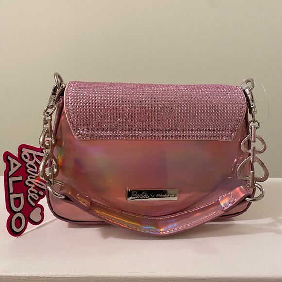 Barbie Aldo Top Handle Bag Rhinestone Pink NEW with tags 🎀✨💕 - Picture 3 of 11